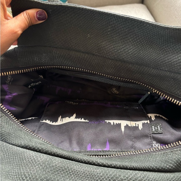 Botkier Trigger Suede Black Textured Handbag - Picture 5 of 6